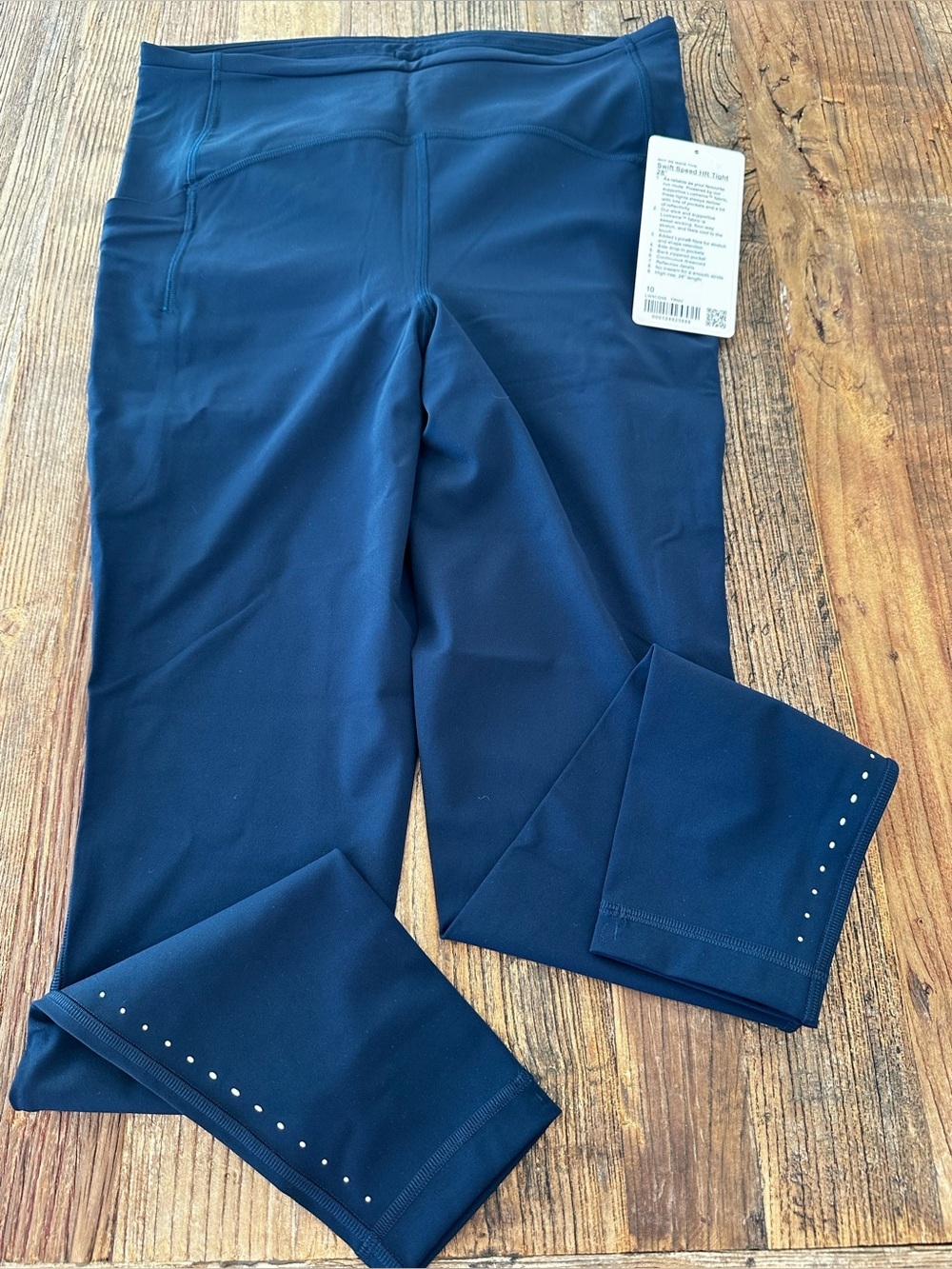 lululemon athletica Navy Blue Leggings with Ankle Stud Detail